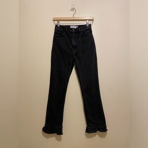 & Other Stories Black Jeans Ruffle Ankle Size 26